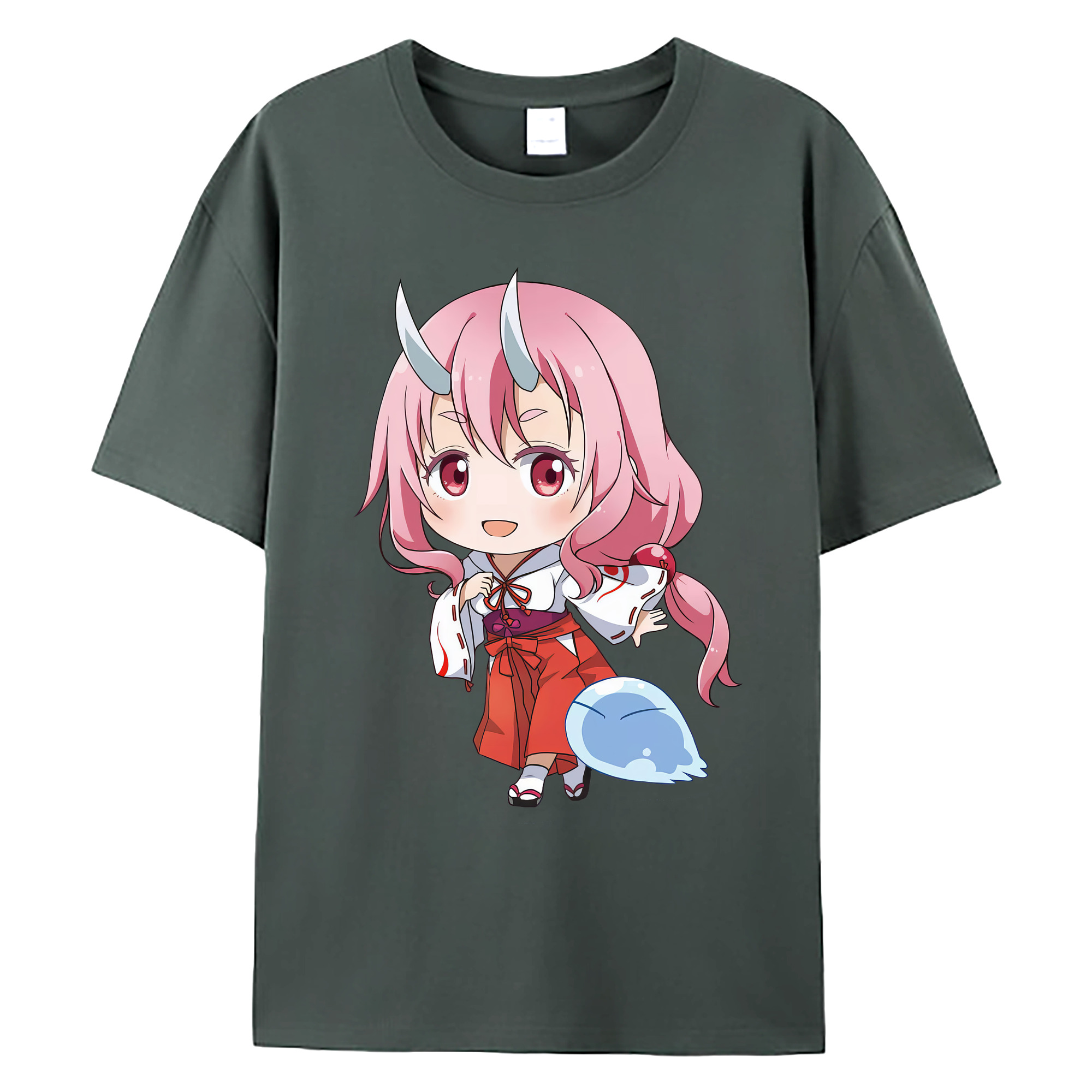（画像用） 転スラ Regarding Reincarnated to Slime 綿100％ メンズ半袖Tシャツ｜肌触りやわらか＆通気性